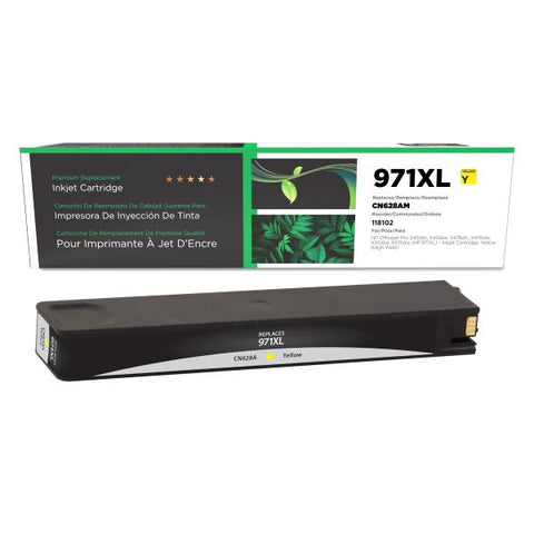 Clover Technologies Group, LLC Remanufactured High Yield Yellow Ink Cartridge (Alternative for HP CN628AM 971XL) (6600 Yield)