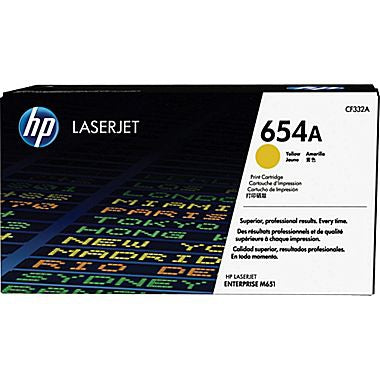 HP 654A (CF332A) Yellow Original LaserJet Toner Cartridge (15000 Yield)